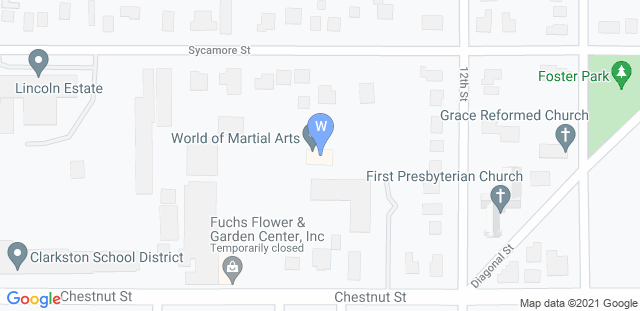 Map to World of Martial Arts, LLC/Clarkston Dojo